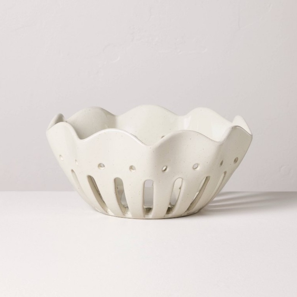 Large Wavy Edge Bowl-Sour Cream- Hearth & Hand with Magnolia